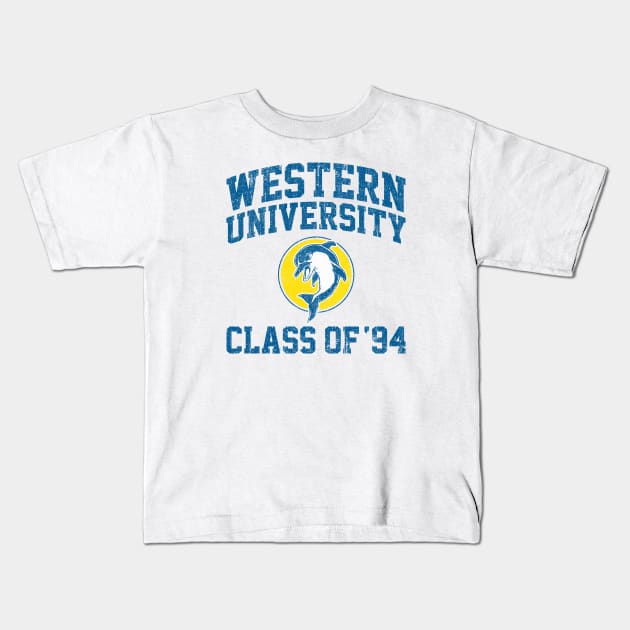 Western University Class of 94 (Variant) Kids T-Shirt by huckblade